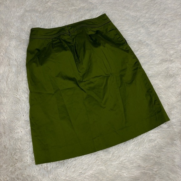 Talbots Kelly Olive Green front slit Business Skirt Woman’s Size OP - Picture 8 of 11